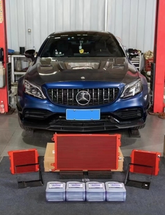 C63S 4.0T一大2小 C63 SnowTech加大中冷水箱适配奔驰W205