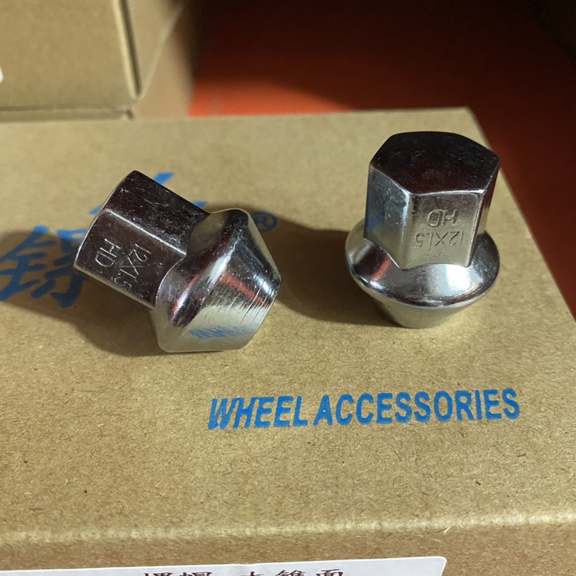 适配特斯拉野马轮毂改装到日系M12-1.5大锥面19号螺丝螺母