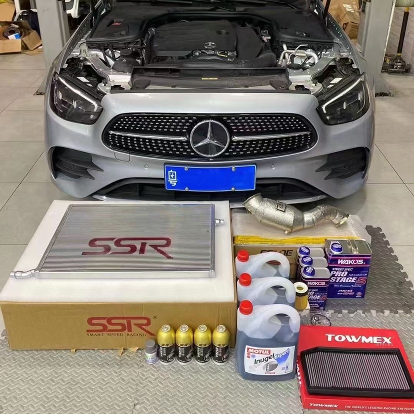 奔驰M264 w205 w213 C260L E300改装SSR水中冷加大水箱中冷