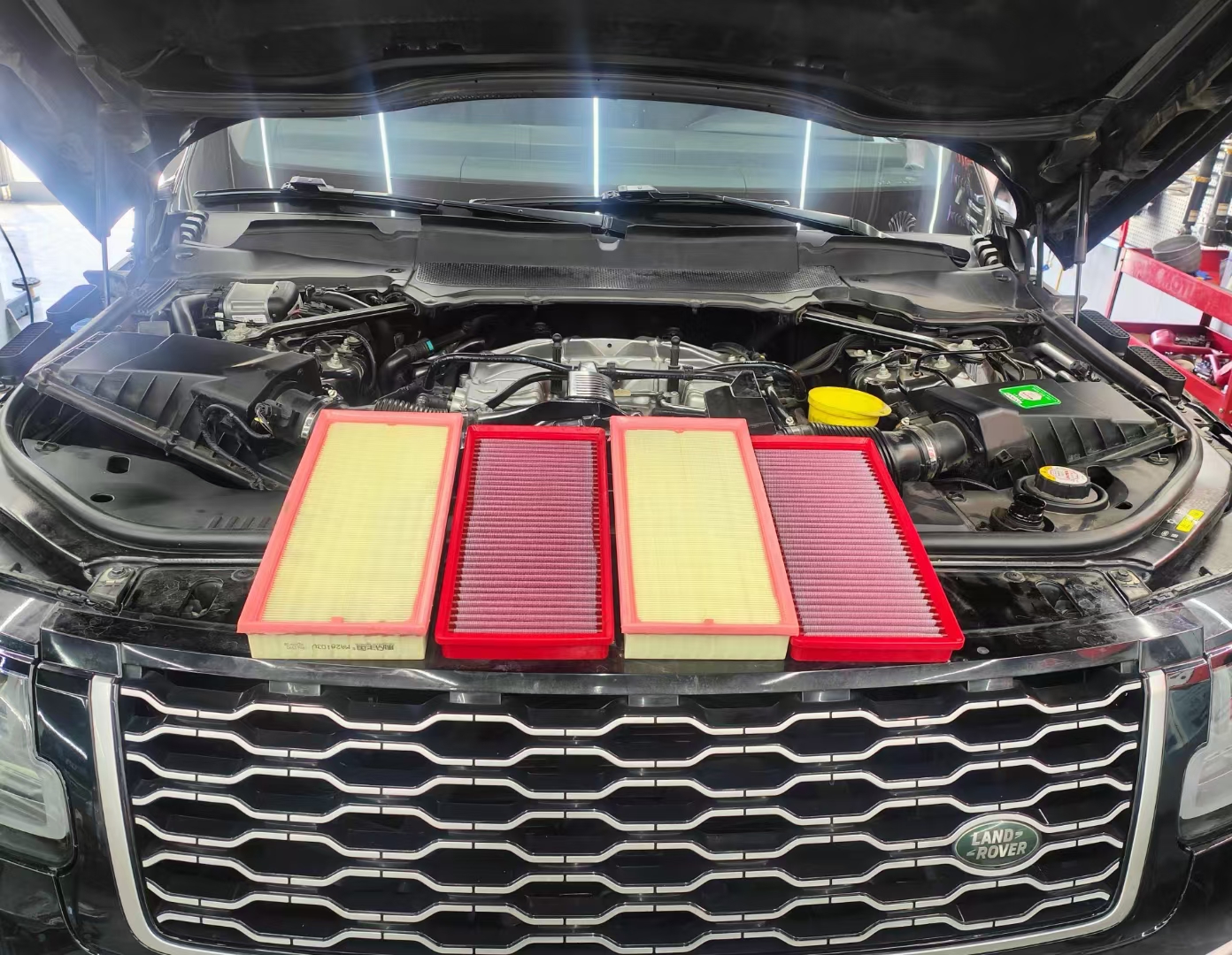 意大利高流量风格改装进气适用揽胜5运动版3.0T 4.4T FB01176一对