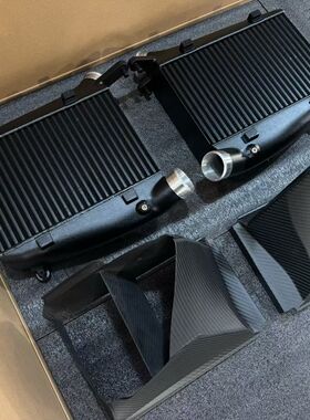 SnowTech加大中冷散热器碳纤导风罩适适配奥迪RS6 RS7 4.0T C8