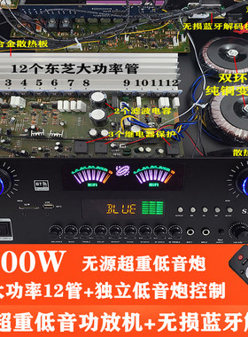 大功率12功率管功放机重低音炮