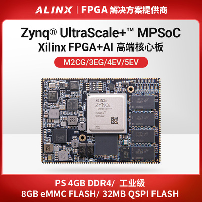 FPGA核心板ZYNQMPSoC邮票孔AI