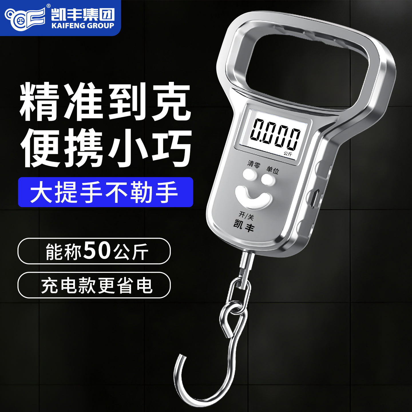 便携式手提电子秤精准家用小型弹簧称重器高精度商用克称随身携带