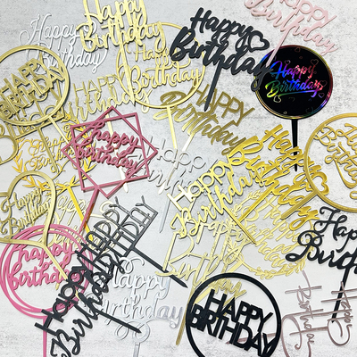 happybirthday亚克力蛋糕插牌