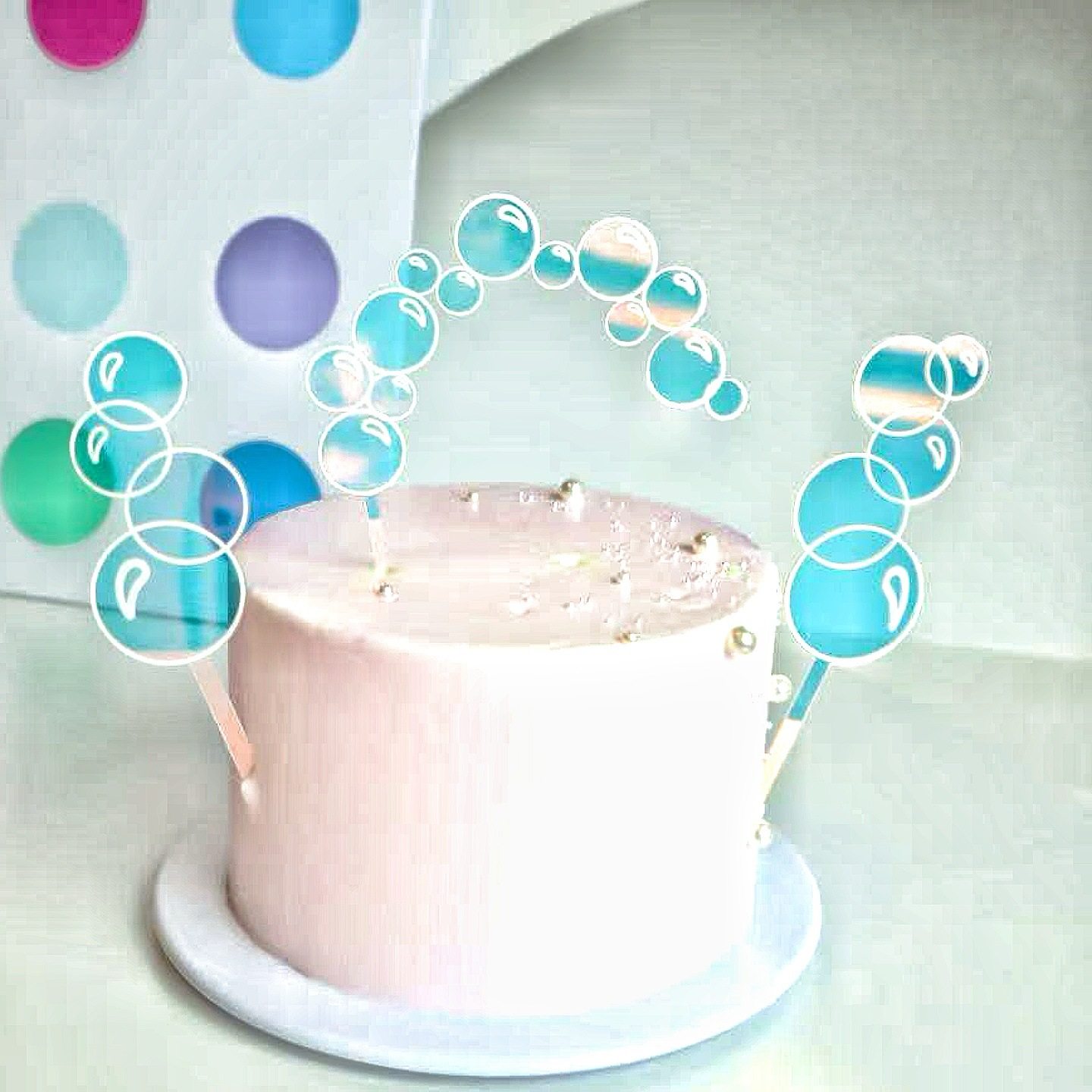 新款ins风幻彩泡泡亚克力蛋糕装饰套装 宝宝生日蛋糕烘焙装扮插件,节庆用品/礼品,蛋糕/烘焙装饰用品,淘宝优惠券,粉丝福利购,淘宝优惠卷