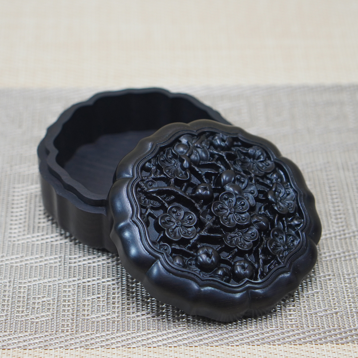 紫光檀实木质收纳盒红木结婚礼物