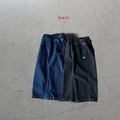 Navi韩国进口童装代购26秋款男女童百搭直筒牛仔裤