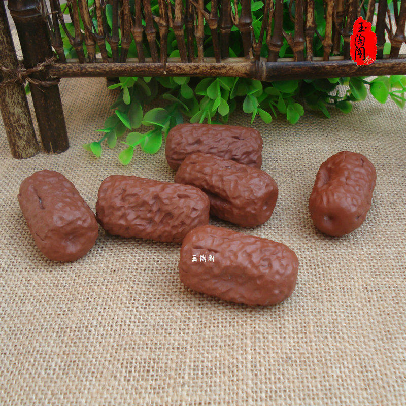 宜兴紫砂工艺品 全手工紫砂大红枣紫砂冬枣仿真红枣 精品茶宠摆件
