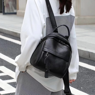 2025新款双肩背包均码牛皮头层牛皮时尚女包真皮休闲包小众设计潮