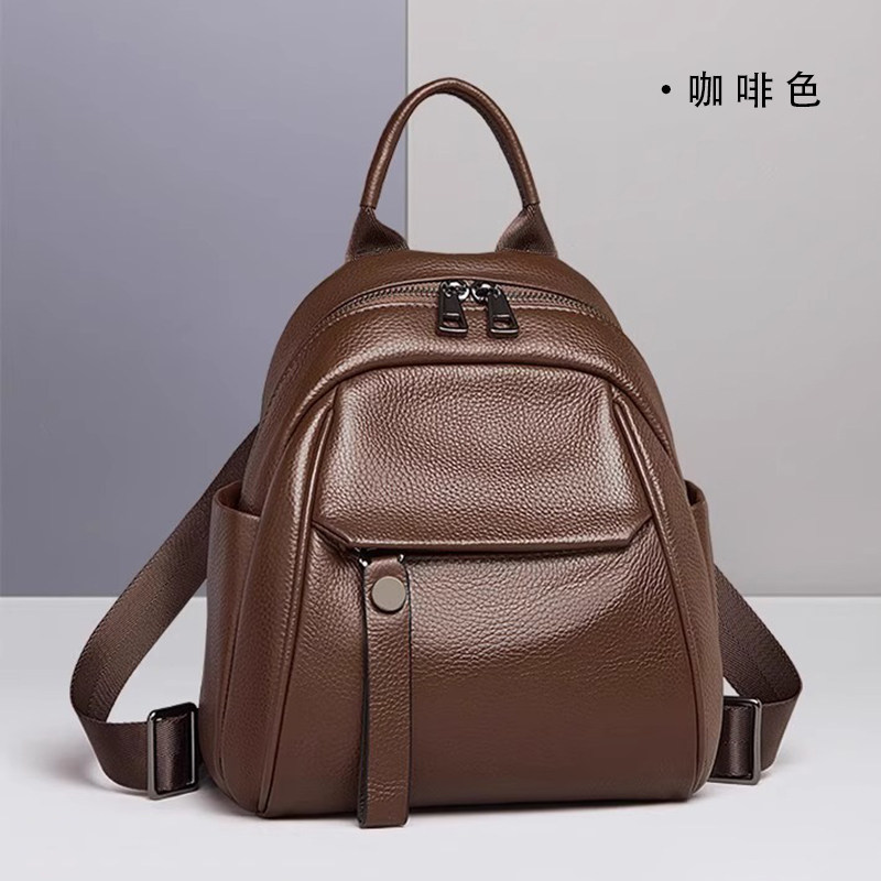 女士真皮双肩包2025新款时尚百搭头层牛皮高级感小众时尚双肩背包