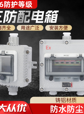 防爆开关三相空开漏电保护断路器铸铝防爆防水防尘盒防爆配电箱3P