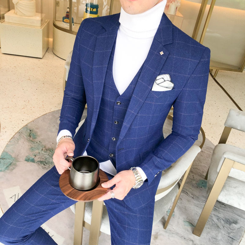 英伦男士西服三件套装加肥加大码休闲商务青年晚礼服宴会婚礼西装在类目 男装, 西服套装中 - 来自Buy2taobao.com提供专业的淘宝代购服务