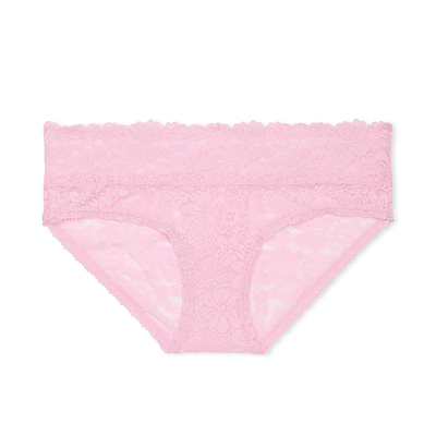 现货维密PINK柔软薄透全蕾丝内裤