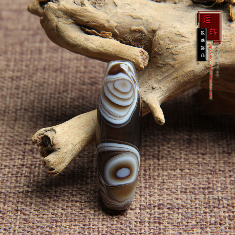 天然缠丝玛瑙 勒子天眼天珠药师散珠线珠天珠背云锁骨链一图一物