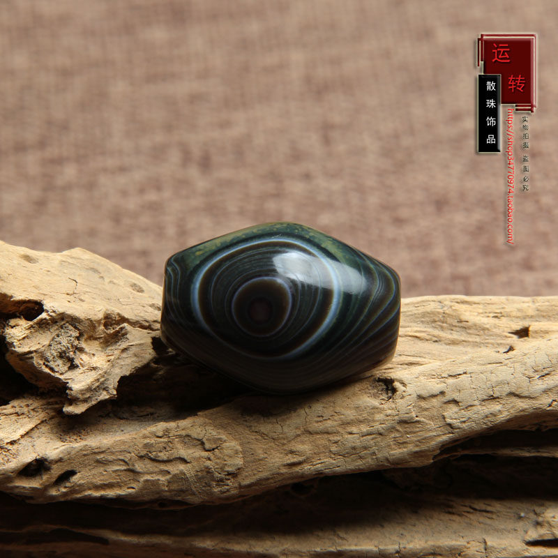 天然缠丝玛瑙桶珠天眼天珠药师散珠单珠线珠天珠锁骨链一图一物