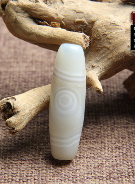 天然缠丝玛瑙三眼天珠药师吊坠