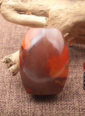 天然鼓珠背云吊坠玛瑙勒子