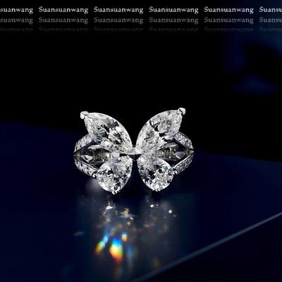 绝美gf经典蝴蝶钻戒独特高级感