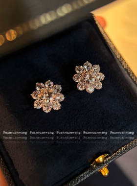 珠宝级爆闪·太阳花耳钉轻奢时尚耳钉百搭精致设计感银镀18k金HW