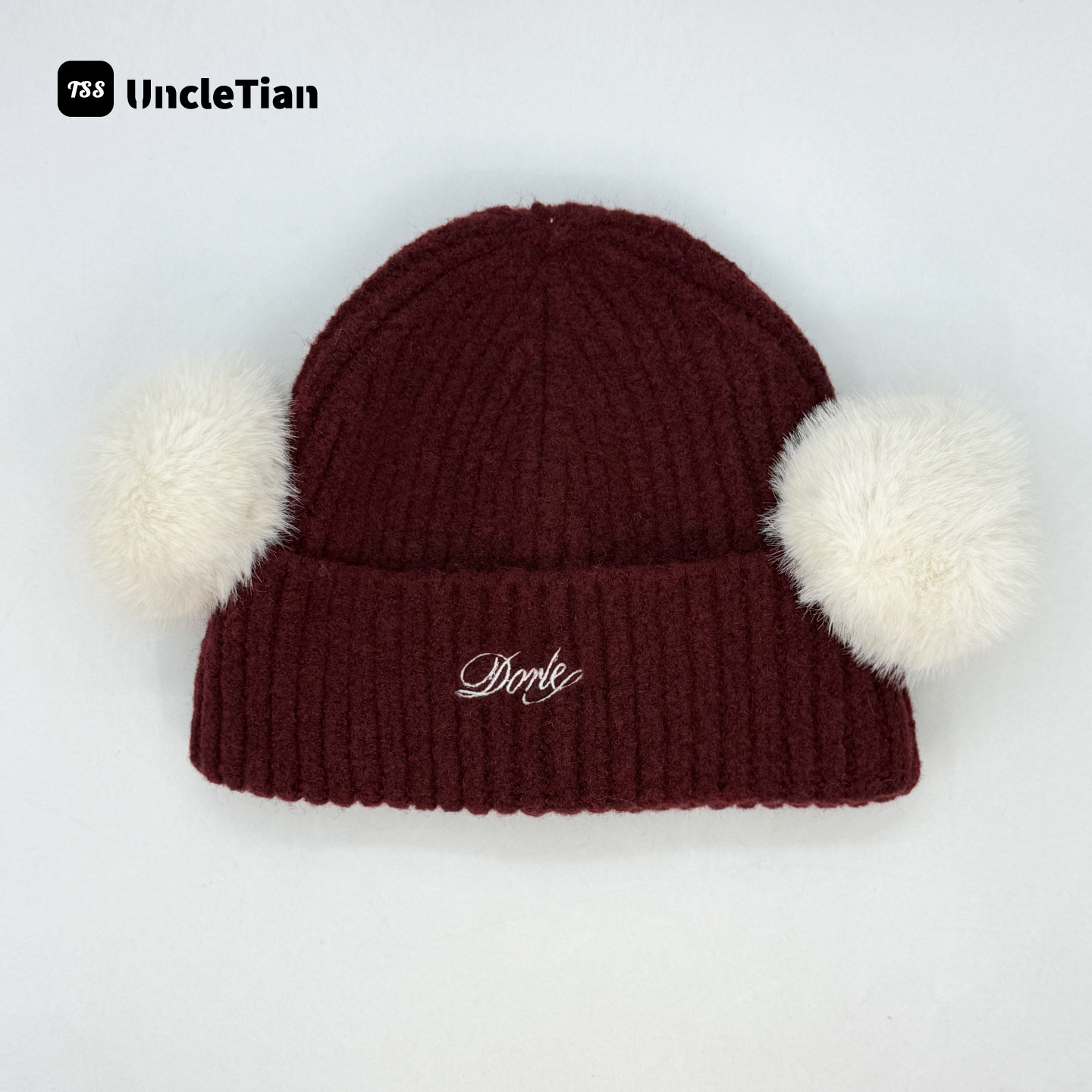 新款羊毛针织毛线帽女耳罩帽子一体帽子双层加厚保暖护耳包头冷帽