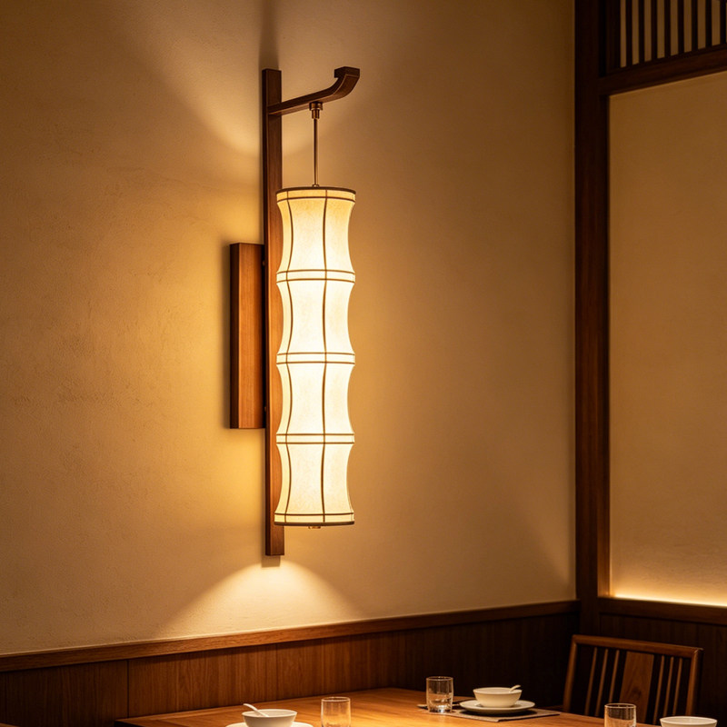 宋代美学壁灯长条80cm客厅背景墙书房民宿茶楼新中式设计师款灯具
