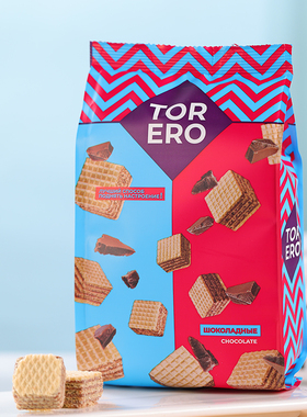 俄罗斯进口威化夹心饼干牛奶巧克力榛子味威化巧力莲网红食品