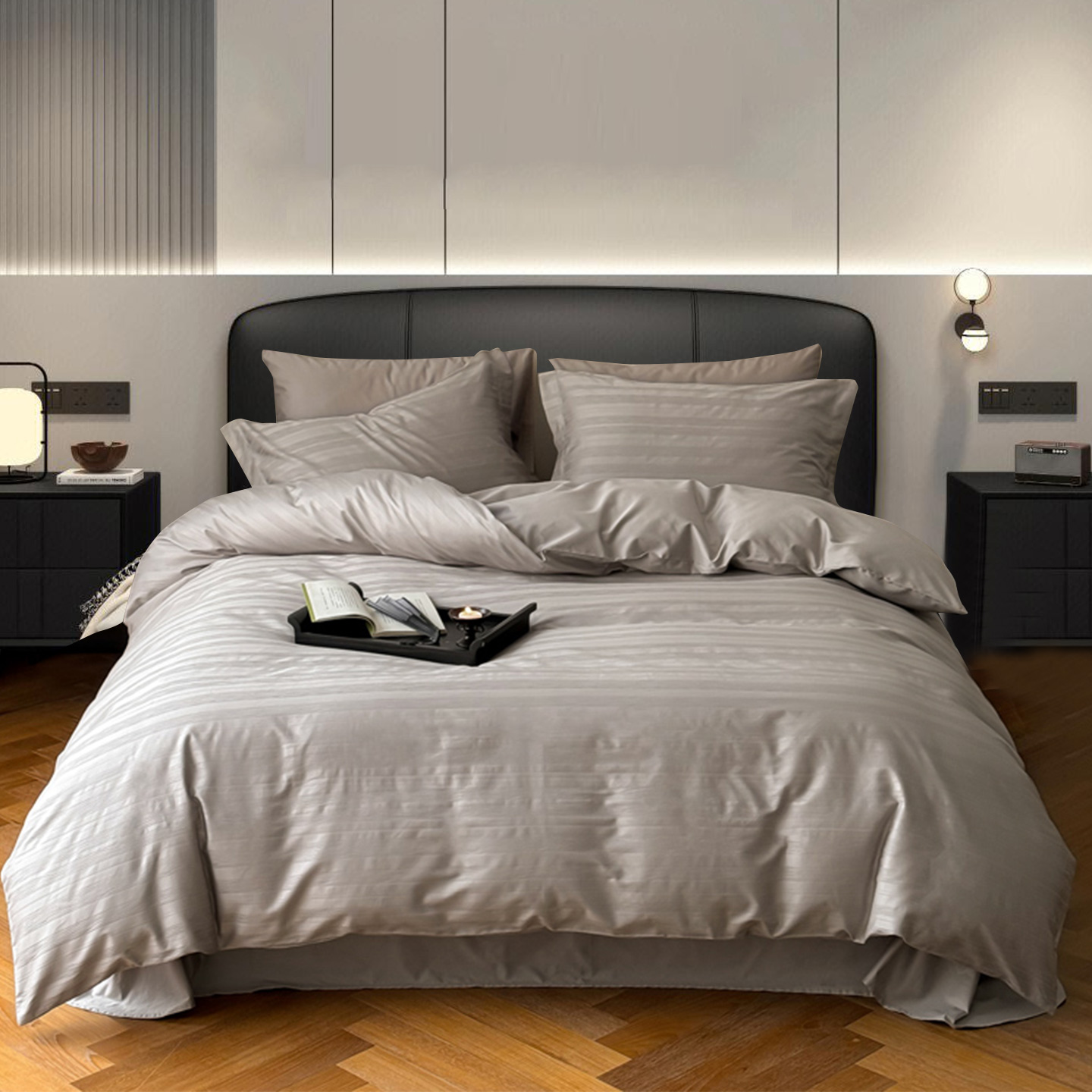 欧式100支全棉提花贡缎四件套