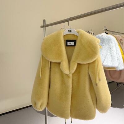 NNLIMITED韩版仿水貂仿皮草外套