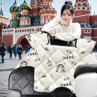 绿源S70Pro电动车挡风被冬季四季通用冬天款加绒加厚电瓶车防风罩