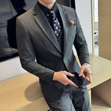 2025春季新西装套装修身休闲商务大码工西服男A311-SJT9991-P285，男装西服，电商A311