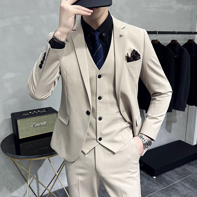 2025秋季西装男套装纯色商务正装西装男士西服A311-SJT9888-P265,男装西服套装,电商A311