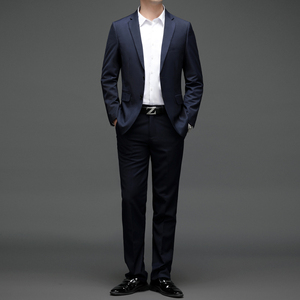 2025秋季套装修身休闲商务大码男士礼服A311-SJT502-特P185图片