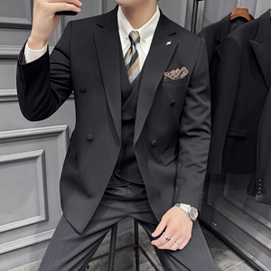 木框景 2025秋季套装修身休闲商务大码男士礼服A311-SJT9014-P290图片