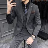 新郎西服套装男士三件套结婚礼服休闲正装帅气小西装SJT9905-P285，男装西服套装，电商A311