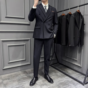 木框景 2025秋季套装修身休闲商务大码男士礼服A311-SJT9011-P290图片