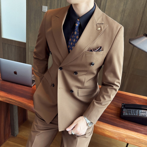 灰墙景 五色双排主推款西服套装商务大码工西服男士SJT9982-P285图片