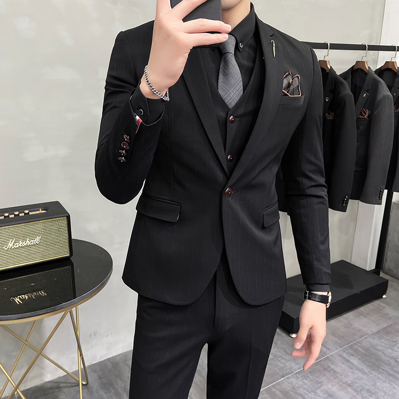 2025秋冬新西装套装修身休闲商务大码工西服男士礼服SJT9823-P265，男装西服套装，电商A311