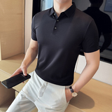 无痕压胶格子POLO衫男2025夏季新款帅气T恤A311-WHC01-P48，男装Polo衫，电商A311