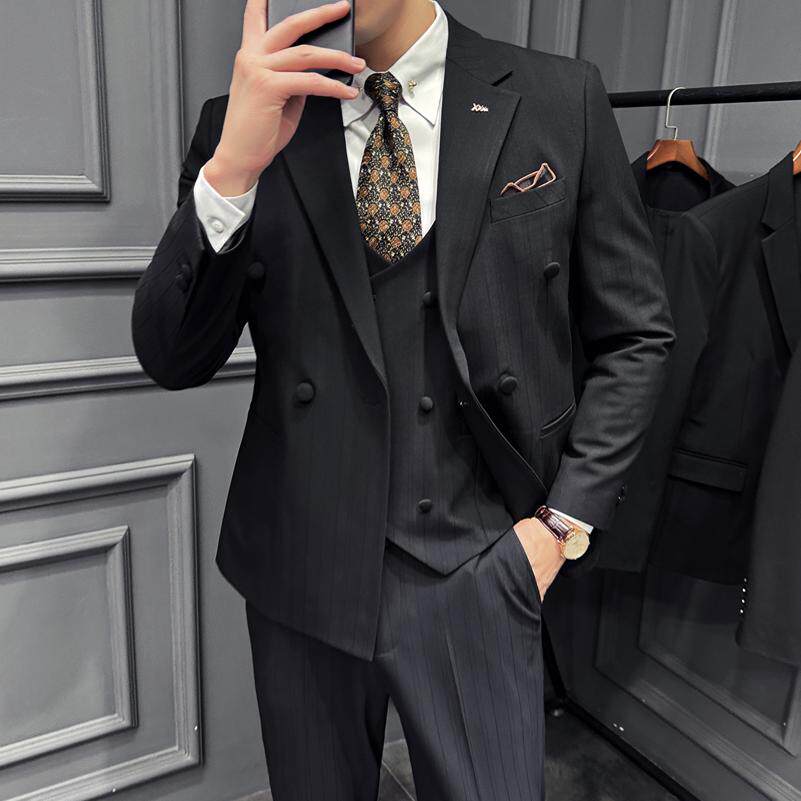 木框景 2025春季西服套装男三件套英伦商务西装A311-SJT9997-P285图片