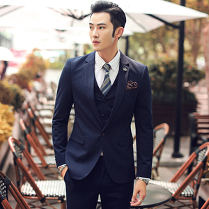 新款商务工作服大码西服修身西装套装 主推款 SJT9825-P265图片