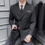 木框景2025秋季套装修身休闲商务大码男士礼服A311-SJT9013-P290，男装西服套装，电商A311