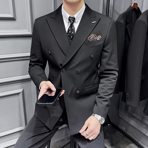 木框景 2025秋季套装修身休闲商务大码男士礼服A311-SJT9013-P290图片