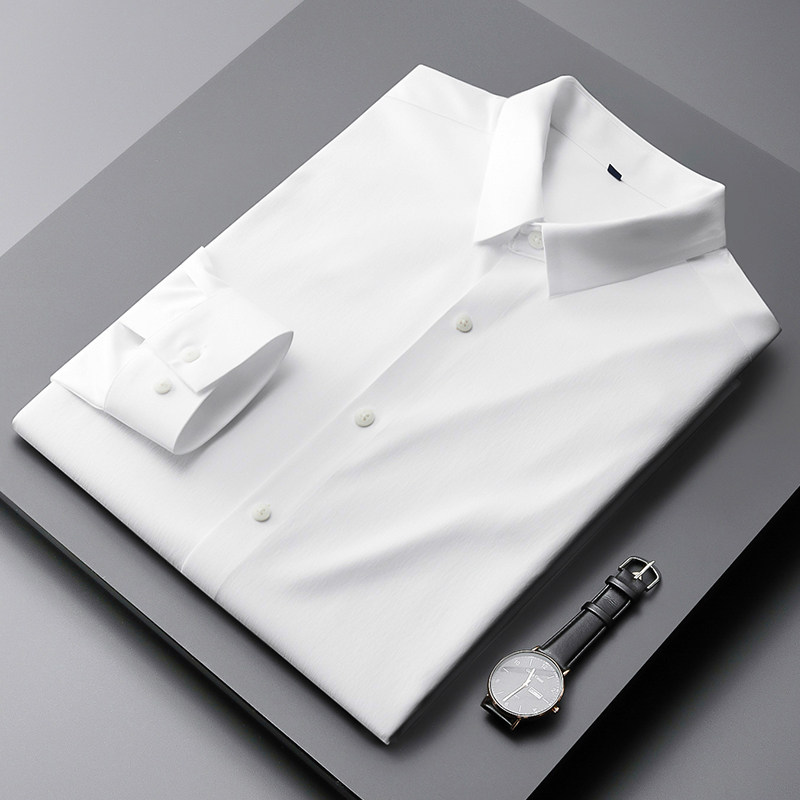 2022韩版衣服衬衫男长袖修身衬衣无痕纯色商务四季寸衣CS8885-P68,男装衬衫,电商A311