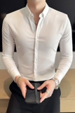 2025秋季青年条纹修身衬衫男长袖商务休闲衬衣A311-CSC2106-P60，男装衬衫，电商A311