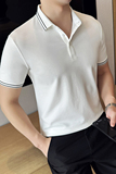 撞色条纹短袖polo衫男士夏季商务休闲潮流T恤A311-PLC05-P45，男装T恤，电商A311