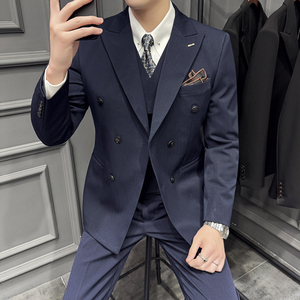 木框景 2025秋季套装修身休闲商务大码男士礼服A311-SJT9013-P290图片