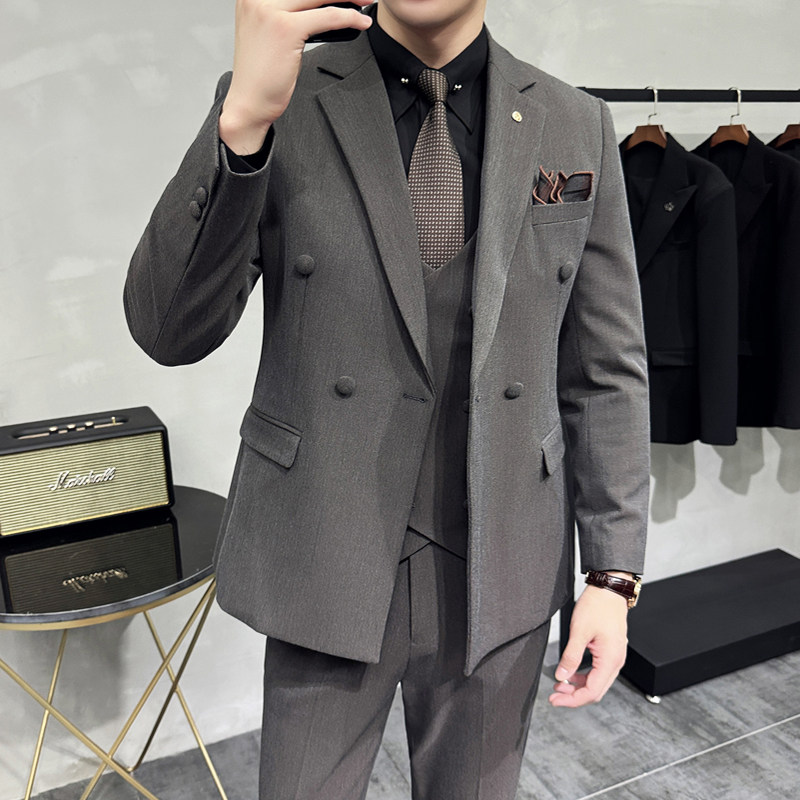 秋季男三件套结婚礼服休闲正装韩版修身英伦西服套装SJT9995-P285,男装西服套装,电商A311
