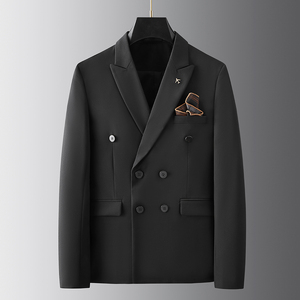 2025秋季新西装便西修身休闲商务大码工西服男士礼服 DX9890-P140图片