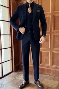 2025春季西装套装修身休闲商务大码工西服男士礼服SJT6888-P245图片